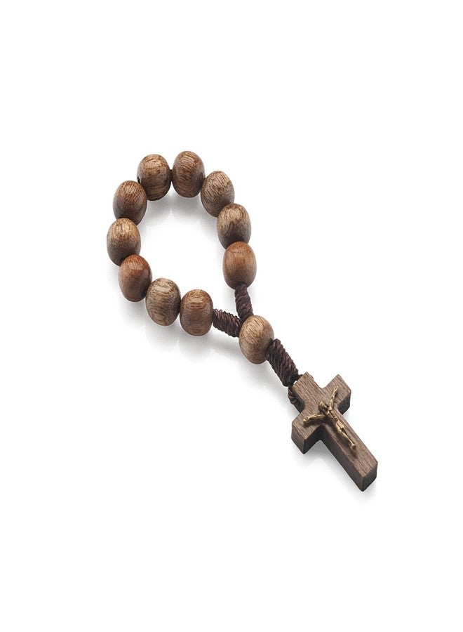Intercession Pocket Size Decade Rosary - Walnut - Image 3